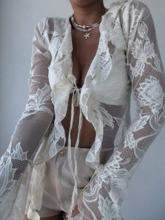 CAMISA VOLADOS CAPRI - NATURAL - tienda online