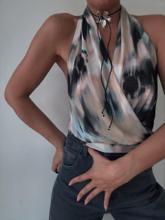 TOP ANGIE ESTAMPADO - NUDE Y NEGRO en internet