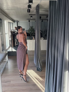 TOP VESTIDO TEXTURADO ISABELLA - CHOCOLATE CLARO en internet