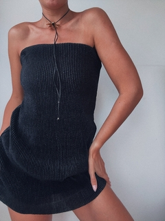 VESTIDO STRAPLESS ALLEGRA - NEGRO - Juana Catalana
