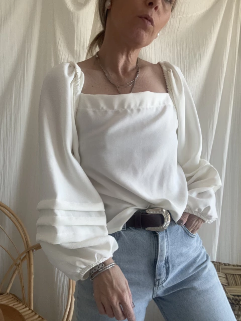 Blusa Arabia Corta blanco - comprar online