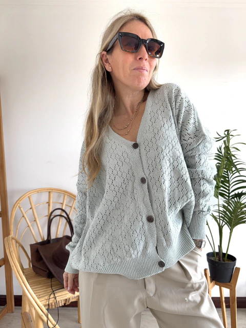 Cardigan Lili Celeste claro