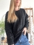 Maxi Sweater Draco Negro - comprar online