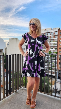 VESTIDO CORTO ESTAMPADO - Rubi Sol Showroom