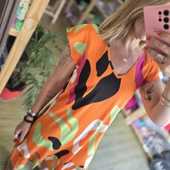 VESTIDITO LINO ESTAMPADO - tienda online