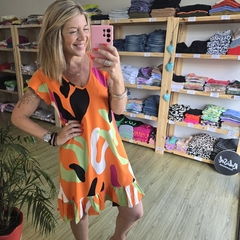VESTIDITO LINO ESTAMPADO - Rubi Sol Showroom