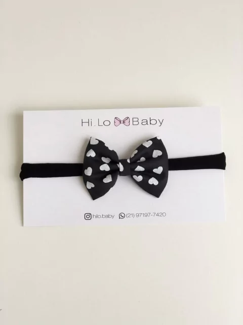 Laço Coração Preto