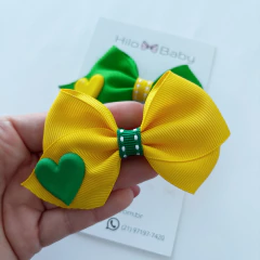 Laço Brasil Coração 8cm (valor unitário) na internet