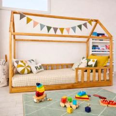 Cama Casita al Piso – ideal como primera cama