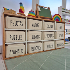 Contenedor Rectangular Rotulado Puzzles - Tienda Mini