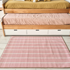 Alfombra Rayas Rosa
