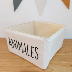 Contenedor Rectangular Rotulado Animales - comprar online