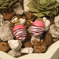 Fresas con Chocolate aretes - K-MADE