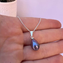 Dije en forma de gota perlada de plata 925 - DIES004 en internet