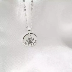 Dije redondo con grabado laser de 18mm - Plata 925 - DP020