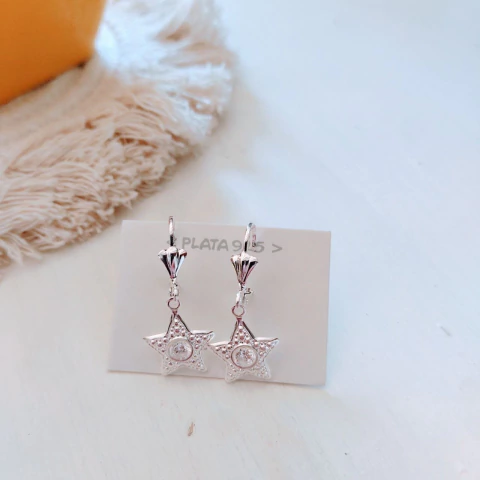 Aro colgante con estrella de plata - Plata 925 - Modelo ABRES104 - comprar online