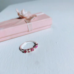 Anillo Plata 925 con Piedras Rosadas - Brillo que Enamora AG - comprar online