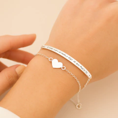 Combo Pulseras Paula + Heart Personalizadas - PPC02