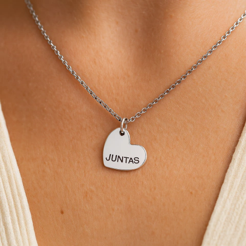 Colgante corazon en Plata 925 Maciza – Personalizado a Tu Medida