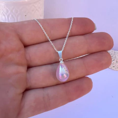 Dije en forma de gota perlada de plata 925 - DIES004 - Mirame Un Instante