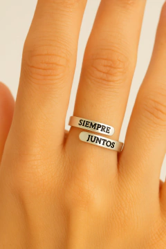 Anillo de plata 925 personalizado - Grabado a láser con tu mensaje - APD01