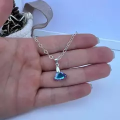 Dije Diamante Swarovski - Plata 925 - DL005 - Mirame Un Instante