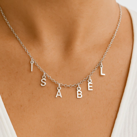 Collar con Nombre en Plata 925 Maciza
