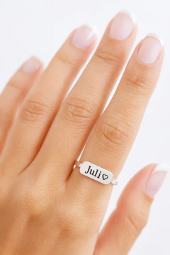 Anillo con Chapita para Grabar- AP07 en internet