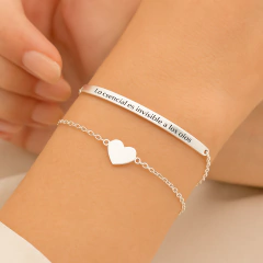 Combo Pulseras Paula + Heart Personalizadas - PPC02 - comprar online