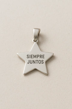 Imagen de Dije Estrella en Plata 925 Personalizable - Opción con Grabado