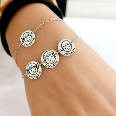 Pulsera Loving con medallas grabadas - PPL01 en internet