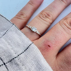 Anillo en plata 925 infinito y Piedra briilante- Modelo ANES006 en internet