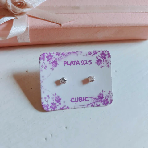 Aros Cubic Cristal de Plata 925- AC10