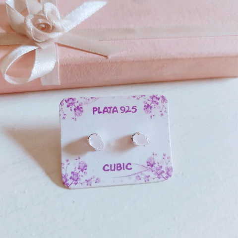 Aros Cubic Gota de Plata 925 - AC30 - comprar online