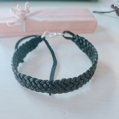 Pulsera de Cuero con Detalle de Plata 925 Unisex