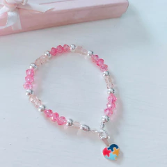 Pulsera Combinada de Plata 925 con Cristales + Dije