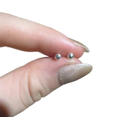 Aros Abridores Perla Plata Pequeña - Modelo AAAES014 - comprar online