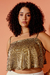 Blusa plissada alcinha dourada - Glam by