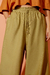 Calça linho com rolotê verde - loja online