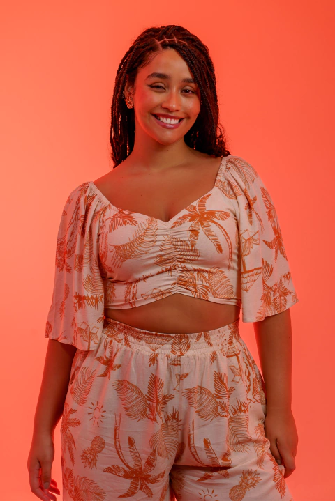 cropped viscose busto franzindo jazz