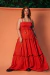 Vestido Longo Begônia Com Lastex