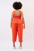 Calça alfaiataria cropped laranja mango - loja online
