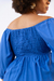Tunica viscose manga bufante azul luar - Glam by