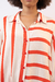 Chemise manga longa viscose estampa listras - loja online