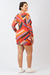 Vestido tule franzido estampa mosaico - comprar online