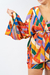 Kimono viscose estampa mosaico - loja online
