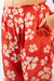 Calça viscose reta estampa hibisco - Glam by