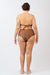 Top biquini bicolor marrom - loja online