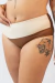Calcinha Biquíni Bicolor Marrom - comprar online