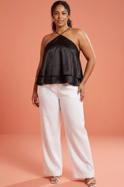 Blusa Acetinada c/ Camadas